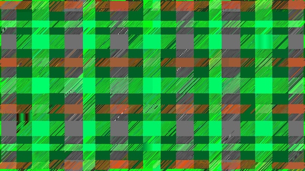 un patrón sin costuras de un plato de tartan con un borde verde y naranja