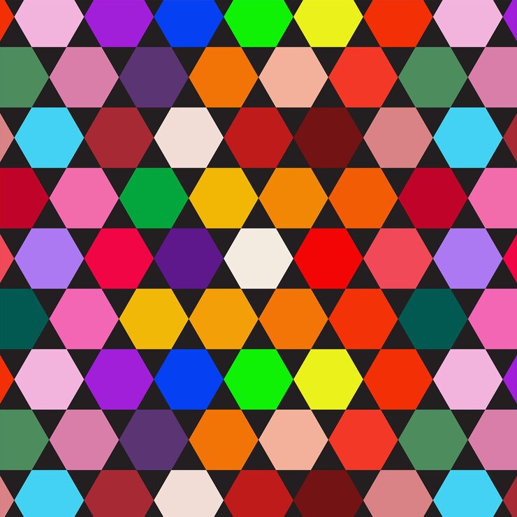 Patrón sin costuras de polígono de mosaico vectorial