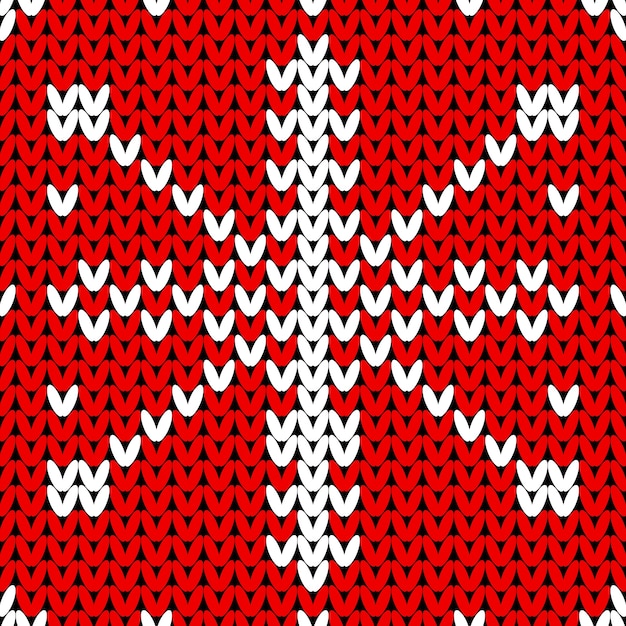 Patrón sin costuras de punto. Tejer textura con tema navideño.