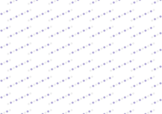 Patrón sin costuras con puntos púrpuras sobre un fondo blanco
