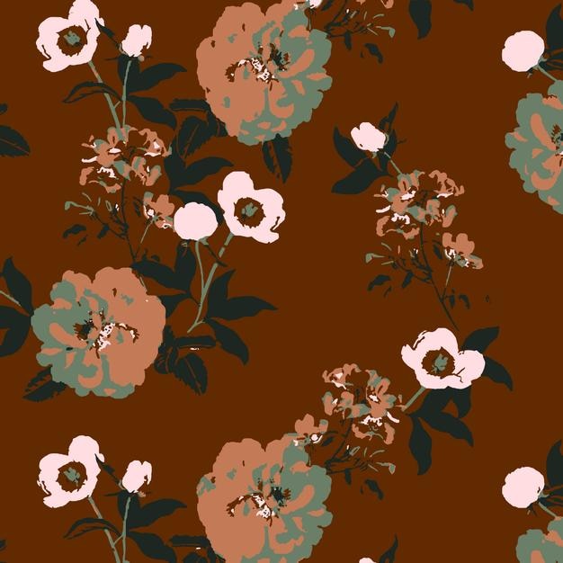 patrón sin costuras con un ramo de acuarelas de flores cósmicas abstractas