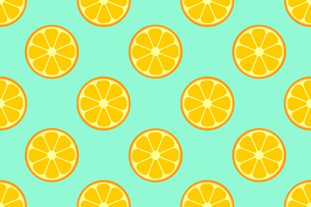 Vector patrón sin costuras de rebanadas de naranja y limón ilustración vectorial