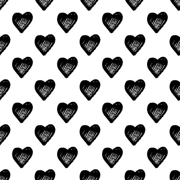 Patrón sin costuras retro corazón aislado vectorial diseño simple moderno plantilla abstracta elemento de diseño de plantilla fondo vintage arte de ilustración vectorial fondo abstracto con corazones