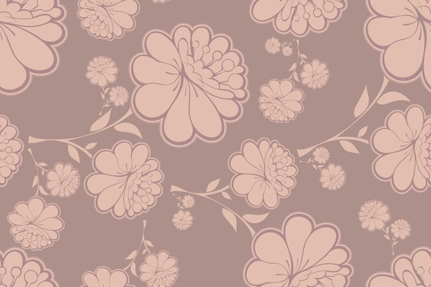 Patrón sin costuras retro crisantemos patrón floral japonés