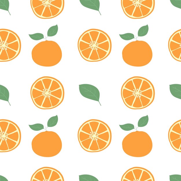 Patrón sin costuras con rodajas de naranja y naranja papel tapiz estampado papel de embalaje diseño textil