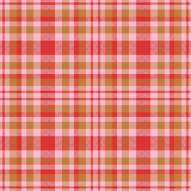 Patrón sin costuras en rojo Compruebe la textura de la tela Impresión textil vectorial