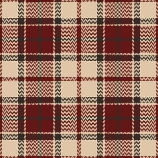 Patrón sin costuras en rojo Compruebe la textura de la tela Impresión textil vectorial