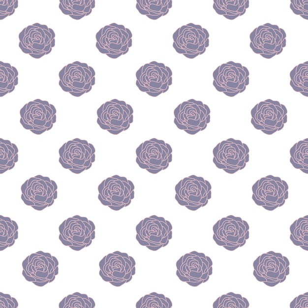 Vector patrón sin costuras con rosa sobre el fondo blanco patrón repetido floral