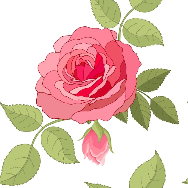 Patrón sin costuras con rosas rosas fondo floral textura sin fin para sus tarjetas de felicitación de diseño