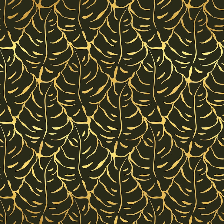 Vector patrón sin costuras con siluetas de hojas de monstera fondo tropical de tendencia ilustración vectorial
