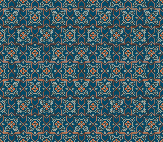 Patrón sin costuras simetrías decorativas ornamento patrón vector ilustración