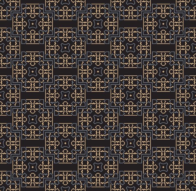 Patrón sin costuras simetrías decorativas ornamento patrón vector ilustración