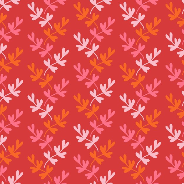 Patrón sin costuras simple con hojas abstractas Diseño botánico para telas mosaico de azulejos scrapbooking