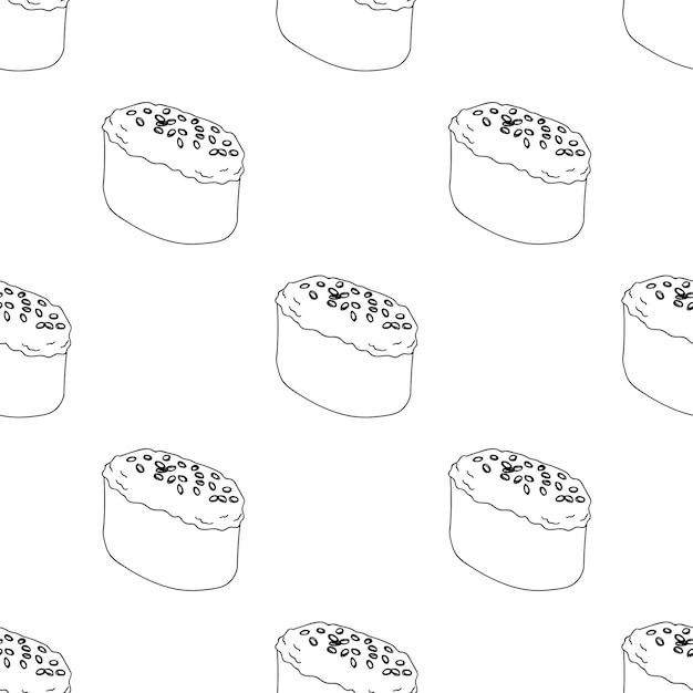 Patrón sin costuras con sushi para papel de embalaje de impresión decorativa papel tapiz de menú y tela