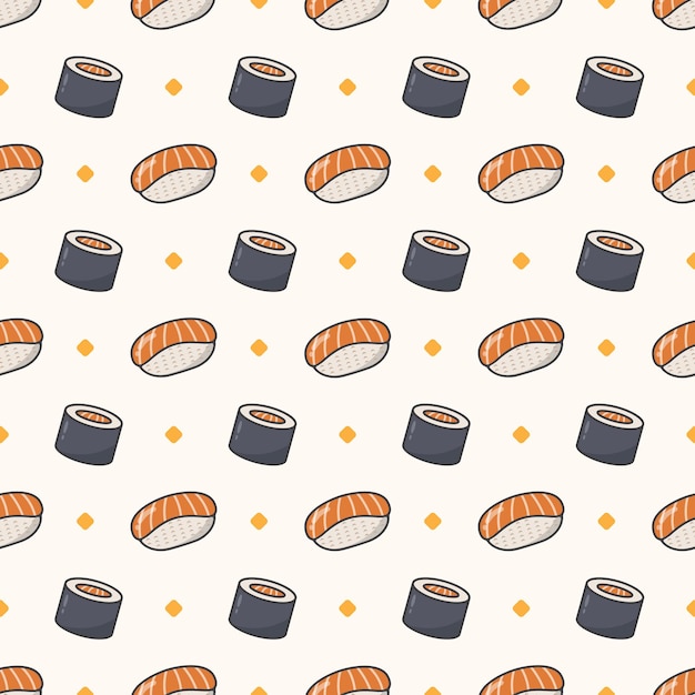 patrón sin costuras sushi