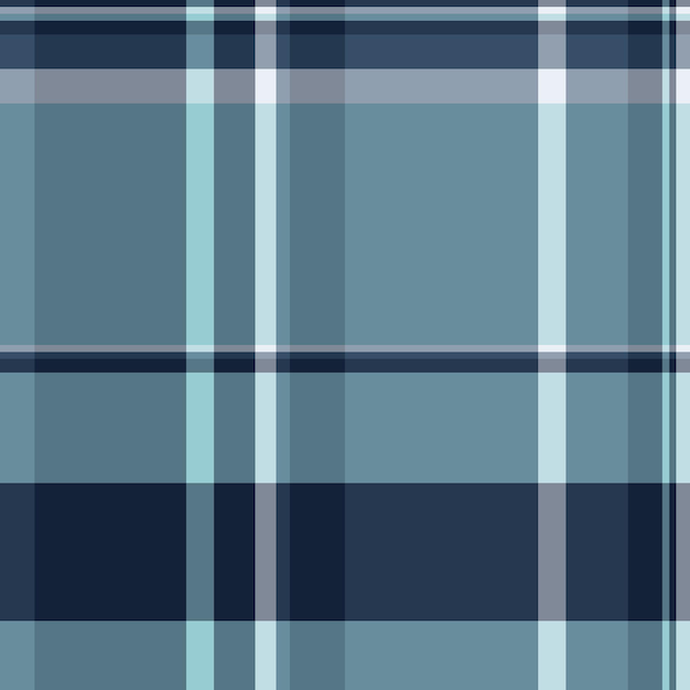 Patrón sin costuras de tabla comprobación tela de fondo sutil a cuadros de tartan escocés textil vectorial en colores cian y azul