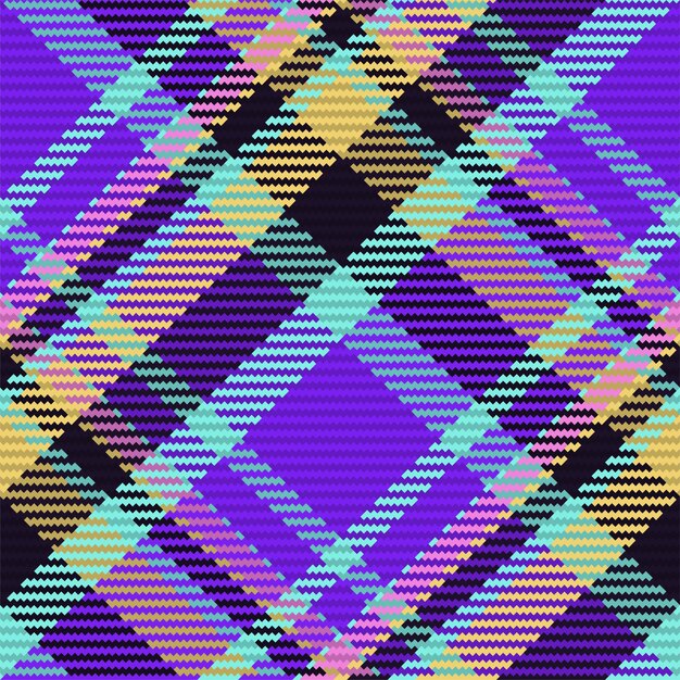 Patrón sin costuras de tartan escocés a cuadros Fondo repetible con textura de tela de cheque Templo de fondo vectorial impresión textil a rayas