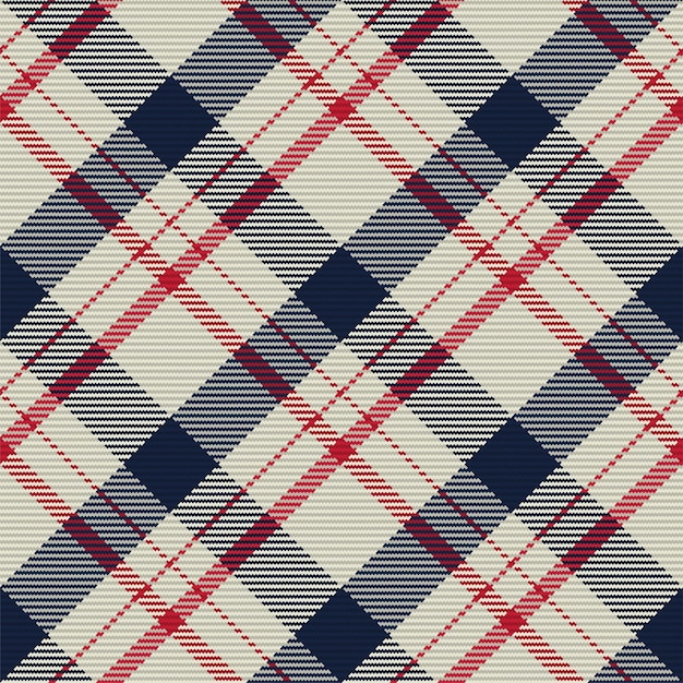 Patrón sin costuras de tela escocesa de tartán escocés Fondo repetible con textura de tela de cuadros Estampado textil a rayas de fondo vectorial
