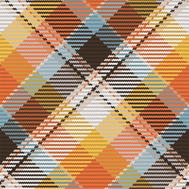Patrón sin costuras de tela escocesa de tartán escocés. Fondo repetible con textura de tela a cuadros. Estampado textil a rayas de fondo vectorial.