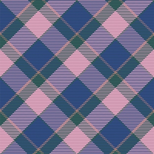 Patrón sin costuras de tela escocesa de tartán escocés Fondo repetible con textura de tela a cuadros Fondo vectorial plano de estampado textil a rayas