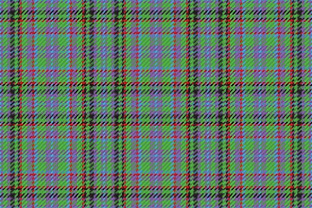 Patrón sin costuras de tela escocesa de tartán escocés Fondo repetible con textura de tela a cuadros Fondo vectorial plano de estampado textil a rayas