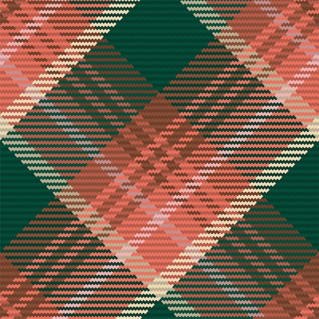 Patrón sin costuras de tela escocesa de tartán escocés Fondo repetible con textura de tela a cuadros Fondo vectorial plano de estampado textil a rayas