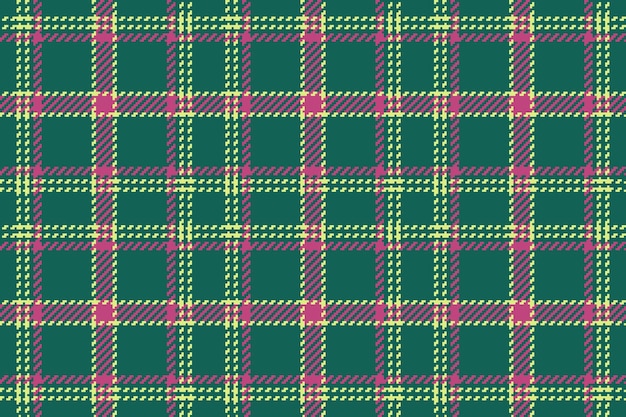 Patrón sin costuras de tela Tartán textura a cuadros Vector fondo comprobar textil