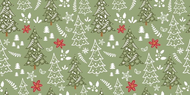 Patrón sin costuras con temática de invierno y Navidad