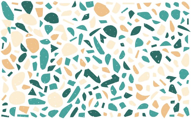 Patrón sin costuras de terrazo Fragmentos de granito Fondo abstracto Piedras y rocas Textura Mármol Textil Azulejo Diseño Vector