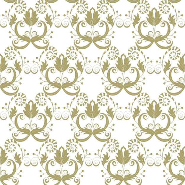Patrón sin costuras Textura vectorial abstracta Patrón floral decorativo en estilo damasco Se puede utilizar para papel tapiz textiles envolver papel relleno de página diseño fondo de página web