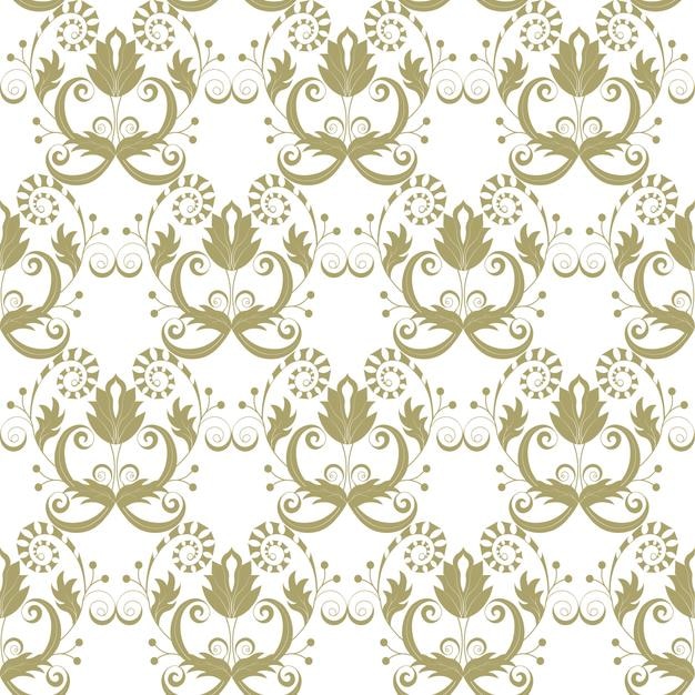 Vector patrón sin costuras textura vectorial abstracta patrón floral decorativo en estilo damasco se puede utilizar para papel tapiz textiles envolver papel relleno de página diseño fondo de página web