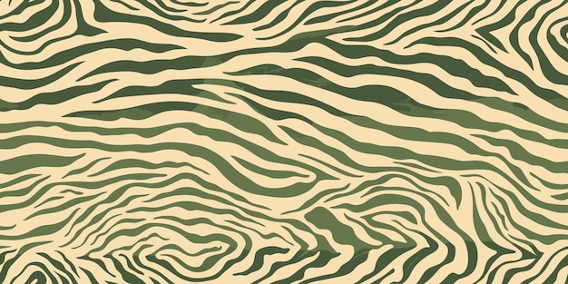 Patrón sin costuras con tinta en relieve rayas de tigre formas orgánicas verde oliva y técnica de impresión en relieve beige Impresión de vestidos de primavera y verano de moda abstracta Ilustración plana de naturaleza ecológica dibujada a mano