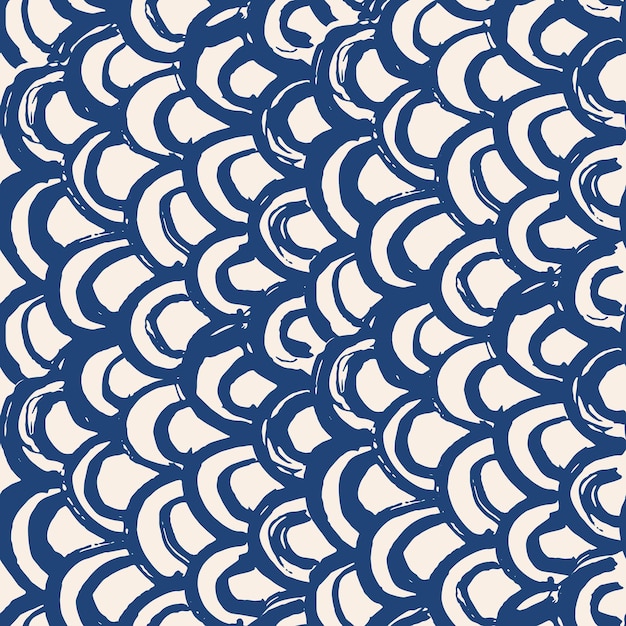 Patrón sin costuras con tinte de corbata índigo. Imprimir ondas de textura. Rayas vectoriales geométricas sin costuras. Batik de textura de acuarela a rayas. Patrón de acuarela. Azulejos naturales japoneses orgánicos. Estampado azul y blanco.