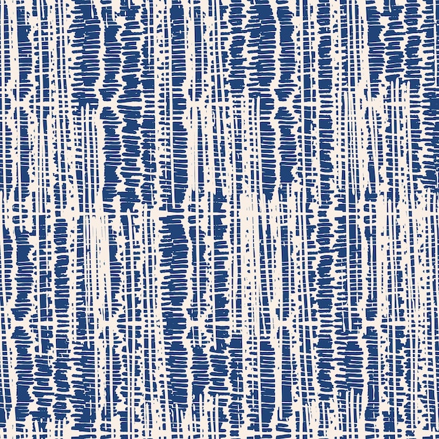 Patrón sin costuras de tinte de corbata vectorial índigo. Acuarela abstracta. Azulejos naturales. Textura orgánica. Estampado en acuarela. Patrón popular de Japón. Textil orgánico. Textura natural japonesa sin costuras. Batik índigo.