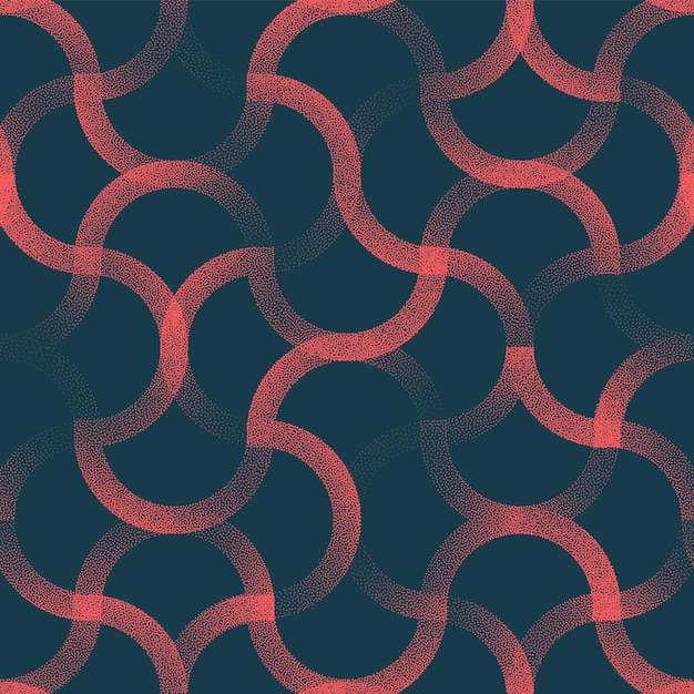 Patrón sin costuras torcido único vector de trabajo de punto de tendencia rojo abstracción negra