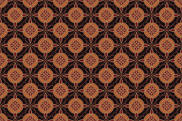 Patrón sin costuras tradicional de batik marrón