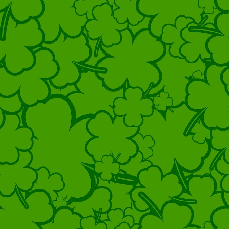Vector el patrón sin costuras del trébol verde