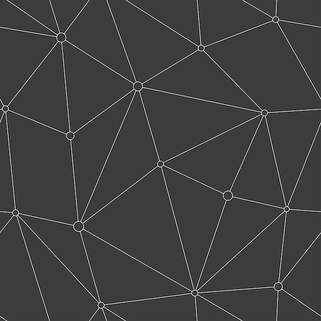 Vector patrón sin costuras triángulo tecnología monocromo
