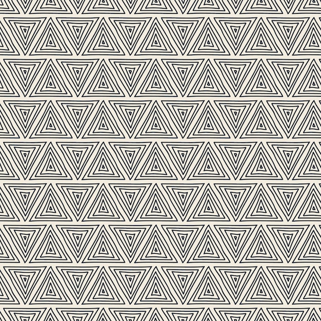 Patrón sin costuras con triángulos dibujados a mano Fondo de patrón abstracto vectorial