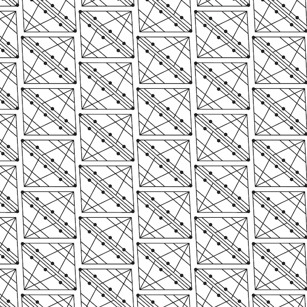 un patrón sin costuras con triángulos y la palabra " x " en blanco y negro