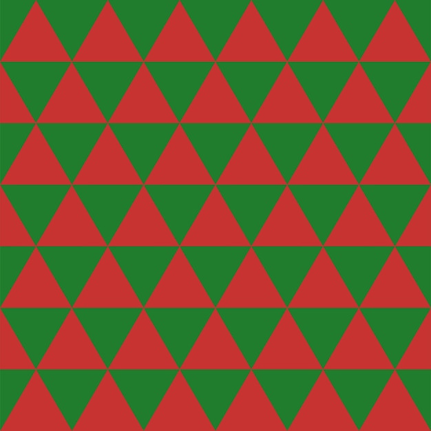 Patrón sin costuras con triángulos Patrón de triángulo rojo y verde Árboles de Navidad o variante escocesa