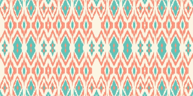 Un patrón sin costuras tribalgeométrico batik estilo ikatazteco boho étnico sin costuras