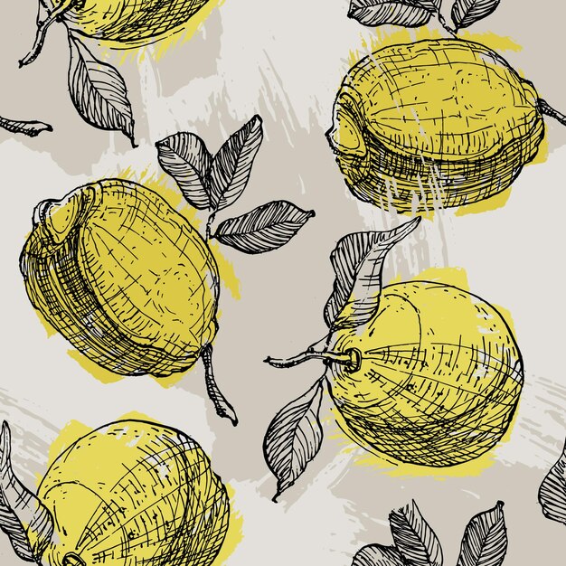 Patrón sin costuras tropical con limones aislados en fondo rosa Diseño para papel tapiz de papel de envoltura textil