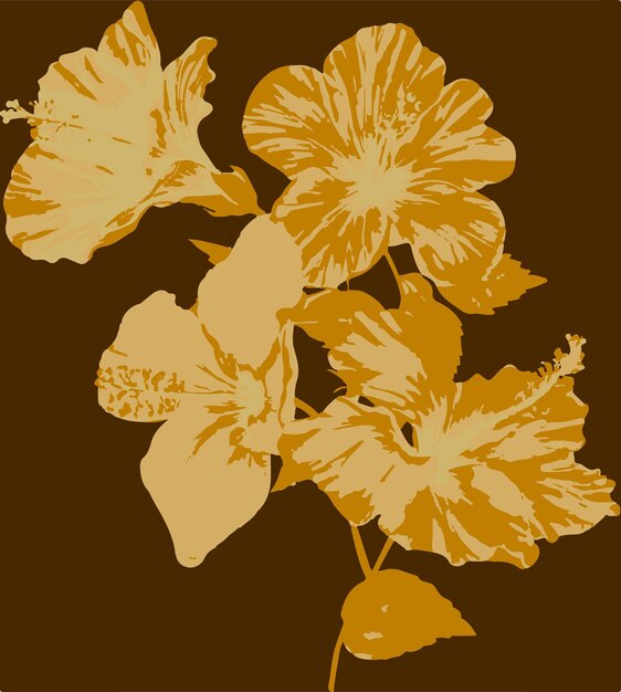 Patrón sin costuras de vainas y flores de cacao sobre un fondo oscuro que muestra elementos botánicos