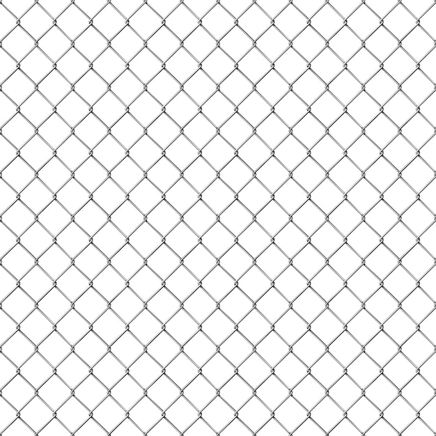 Patrón sin costuras de valla de alambre de metal realista. Rejilla de alambre de la jaula de la prisión. Barrera de malla de acero de seguridad, fondo de vector de pared de borde de celosía