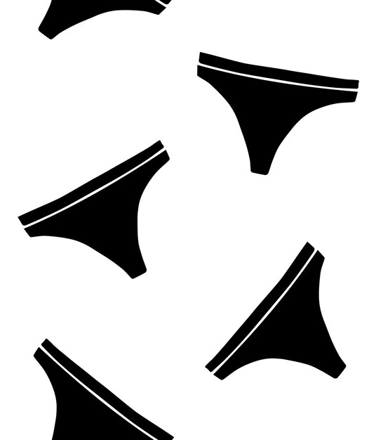 El patrón sin costuras vectorial de las bragas negras
