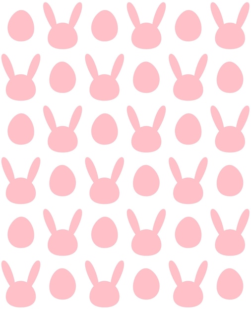 Patrón sin costuras vectorial de conejo de Pascua y huevo