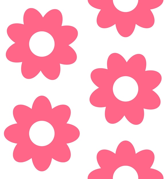 Patrón sin costuras vectorial de flores de diferentes colores