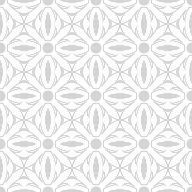 Patrón sin costuras vectorial de flores geométricas