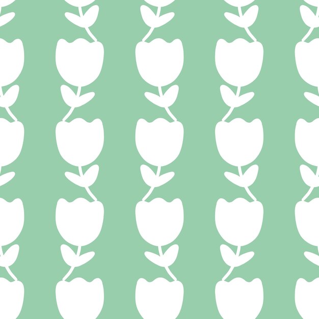 Patrón sin costuras vectorial con flores patrón sin costuras botánico